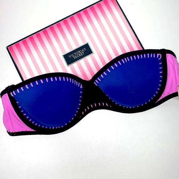 🔥🏖VICTORIA SECRET swimsuit The flirt bandeau sz 36B (no straps New - Picture 1 of 4
